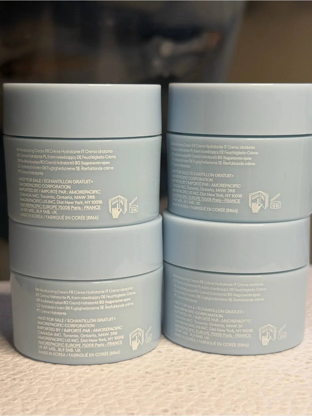 LANEIGE Water Bank Blue Hyaluronic Cream Moisturizer - Light Blue (4-Pack) 10ml